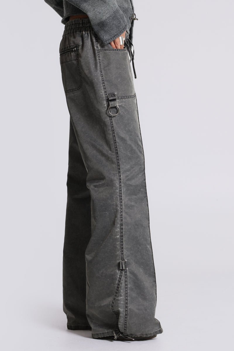 Vire Washed Satin Bootcut Cargos