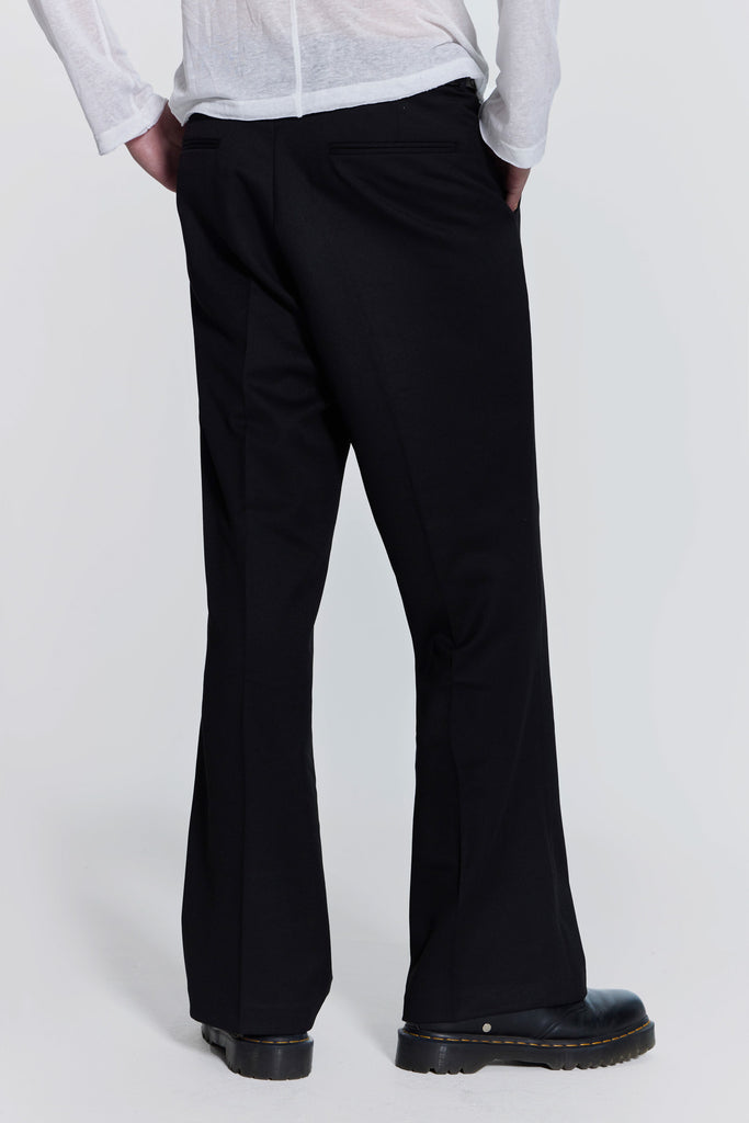 Black Flared Suit Pants