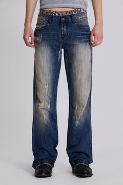 Metal Flared Jeans - W28 / Blue