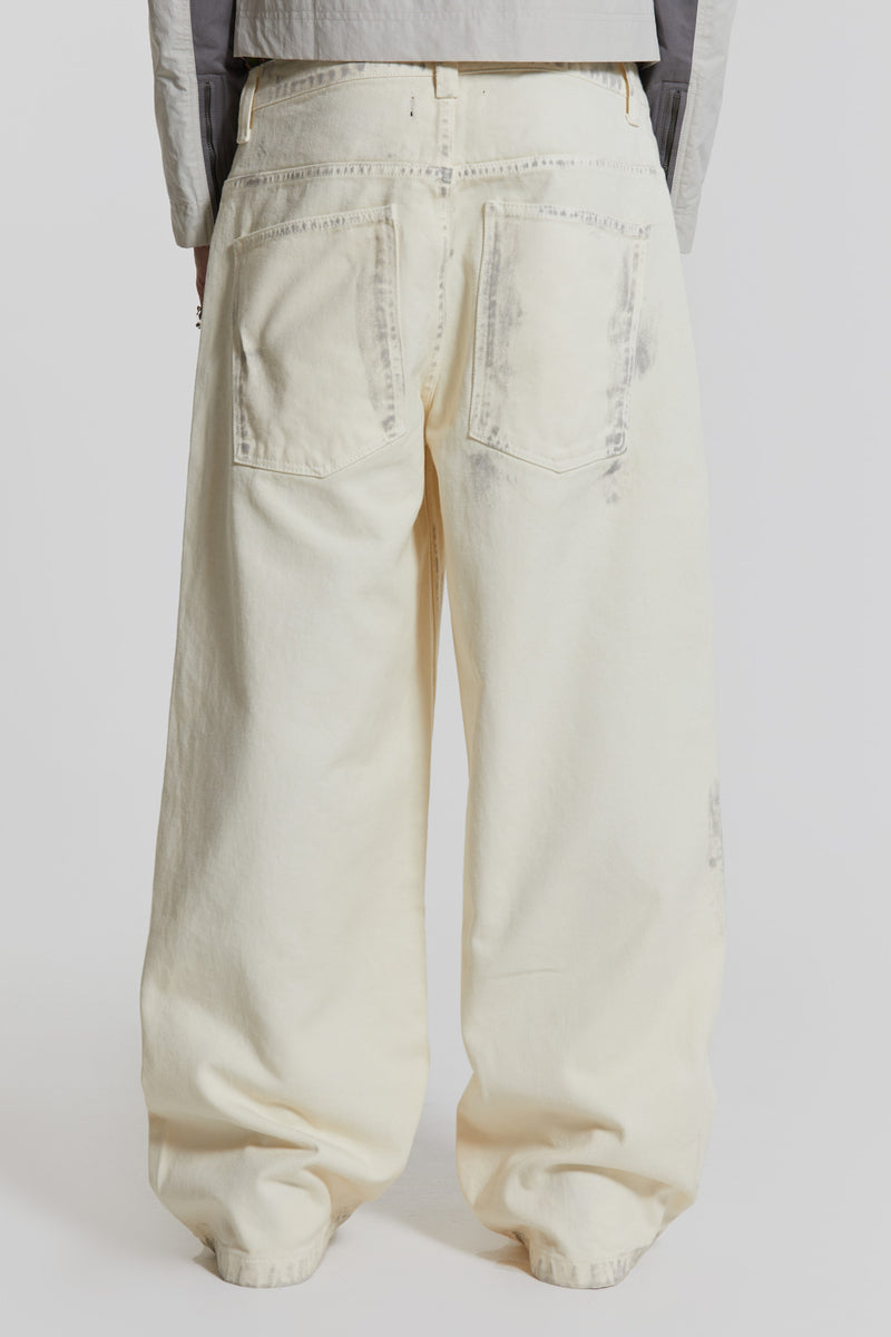 Dirty White Colossus Jeans | Jaded London