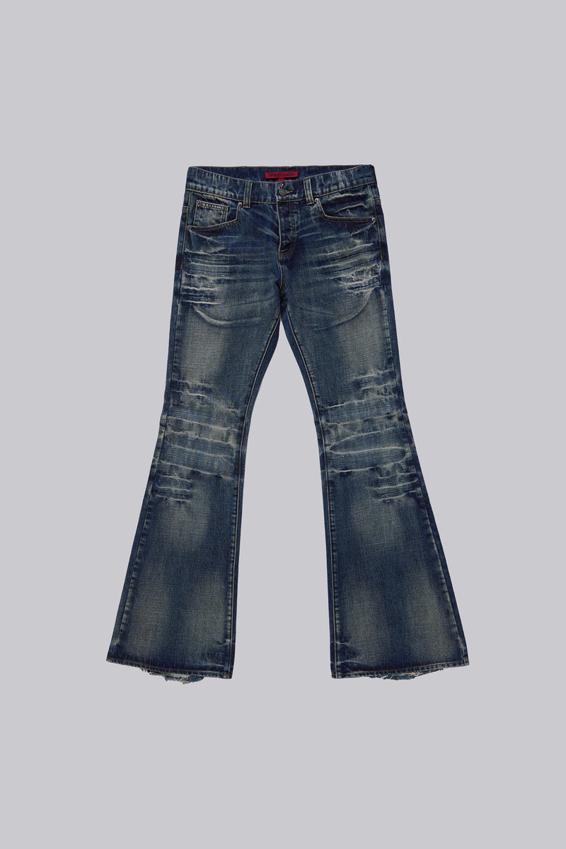 Mid Blue Drift Flared Jeans