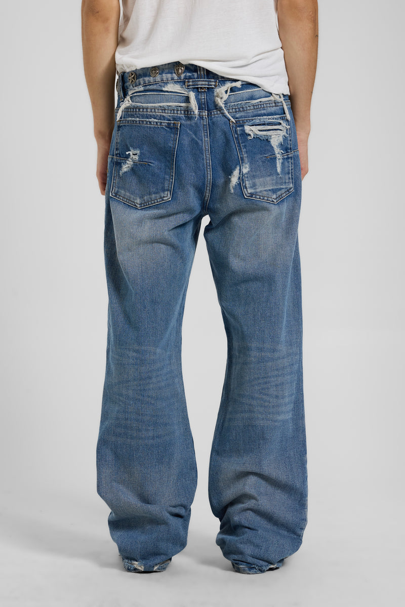 Metal Stud Waistband Muse Jean