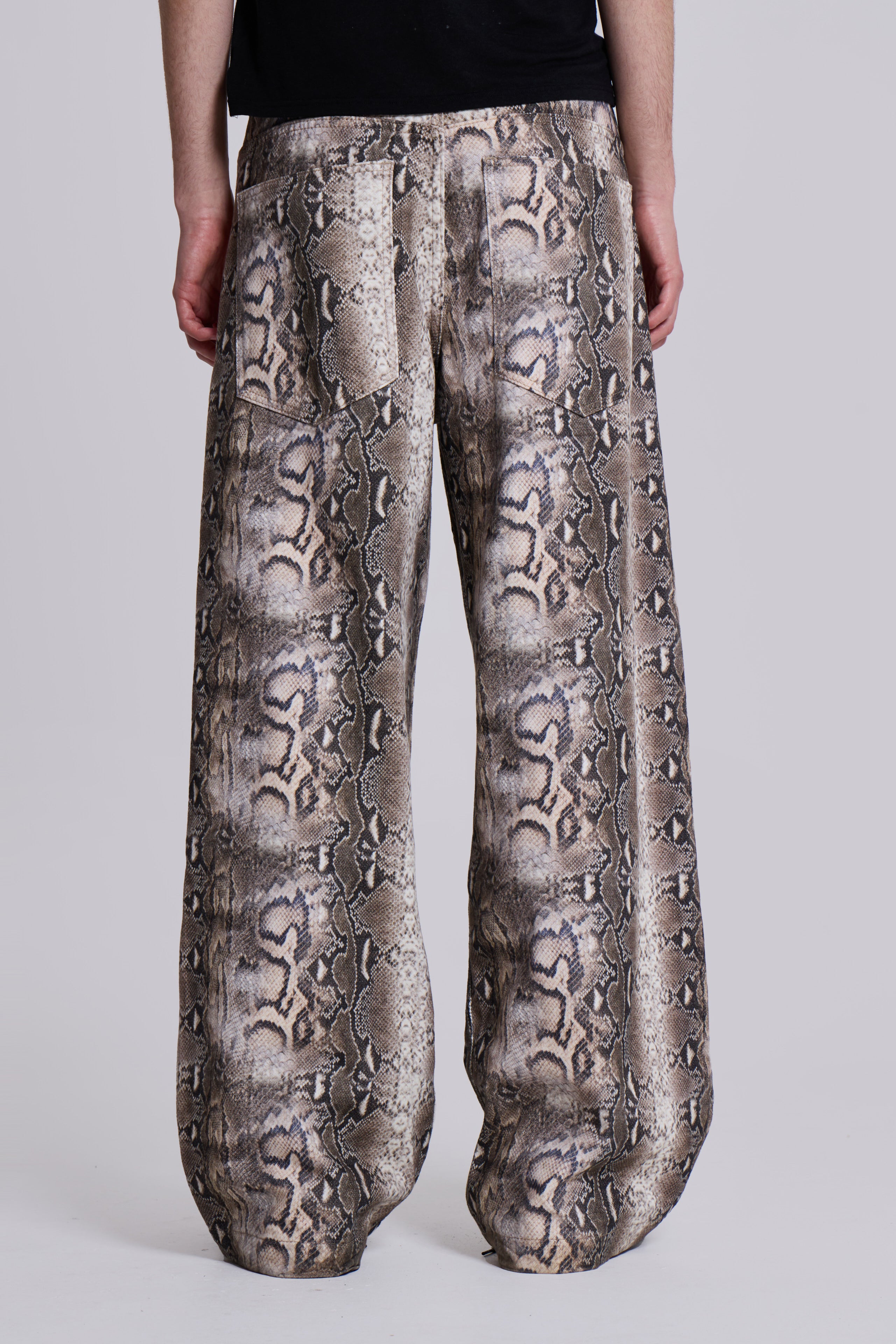 Shop Boa Snake Print Colossus Jeans | Jaded London | Clothing