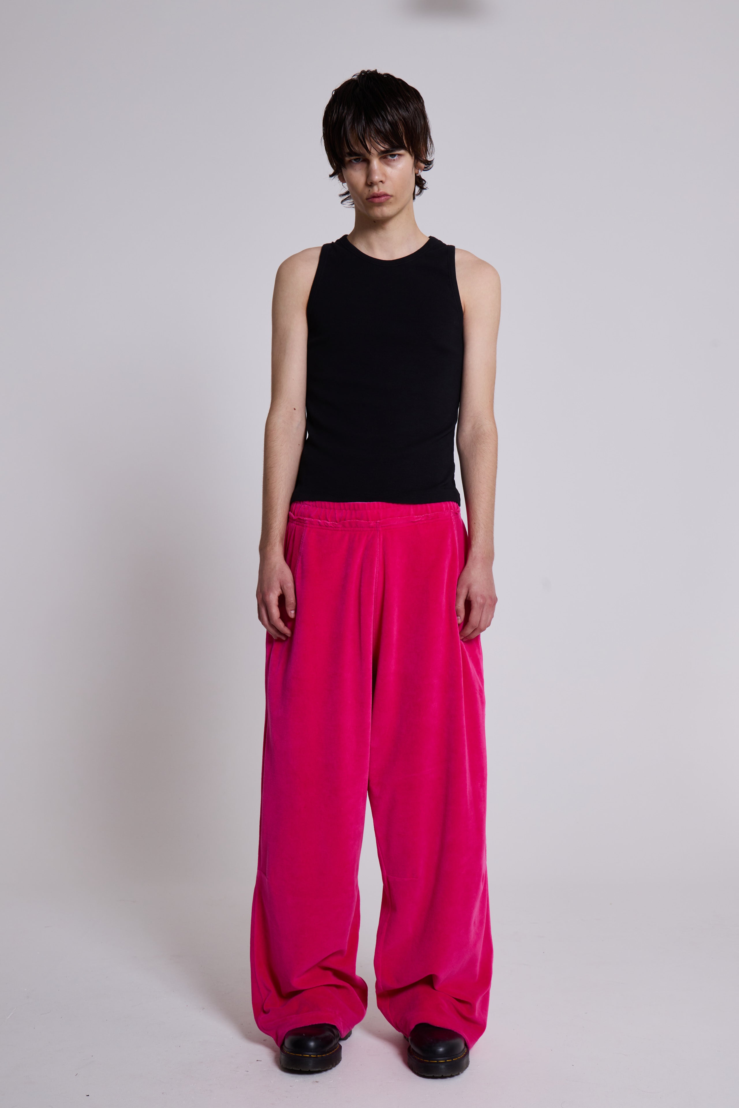 Hot Pink Velour Baggy Monster Joggers