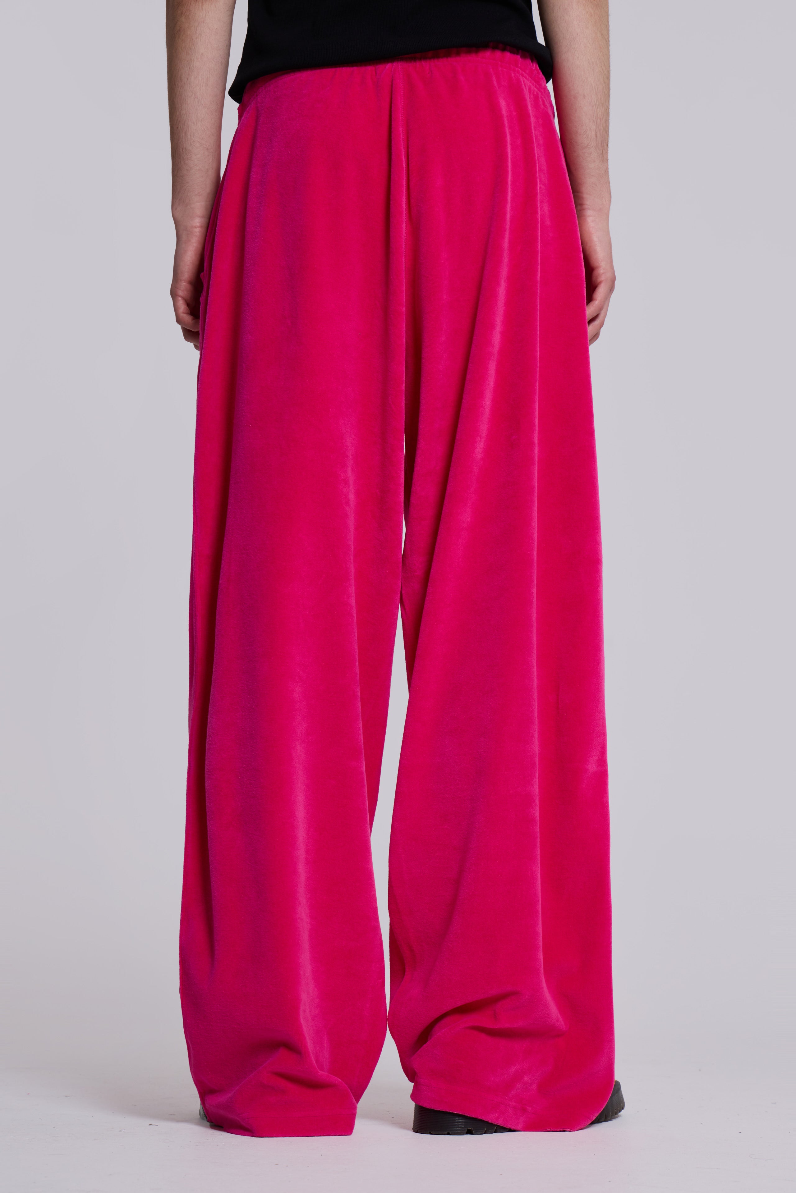 Hot Pink Velour Baggy Monster Joggers