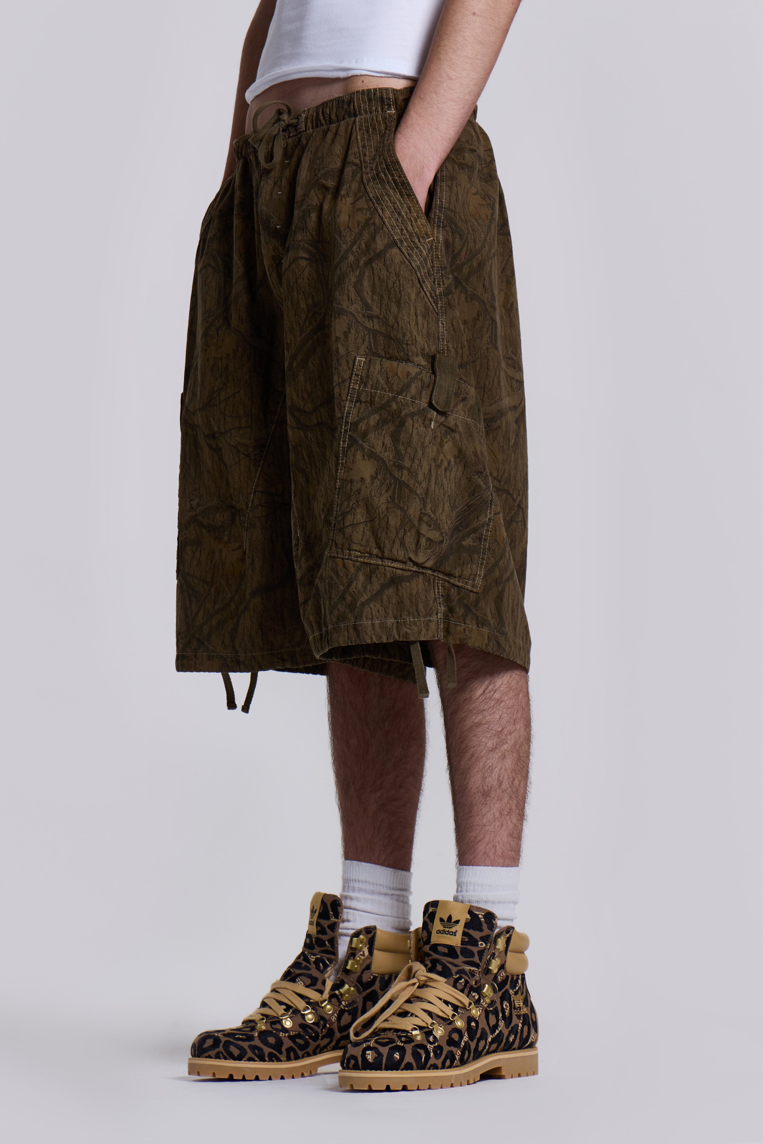 Forest Camo Parachute Shorts