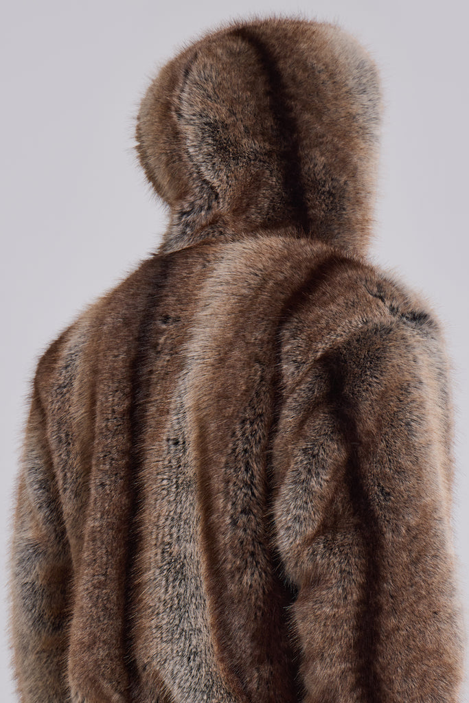 Bear Faux Fur Hooded Jacket | Jaded London | Clothing