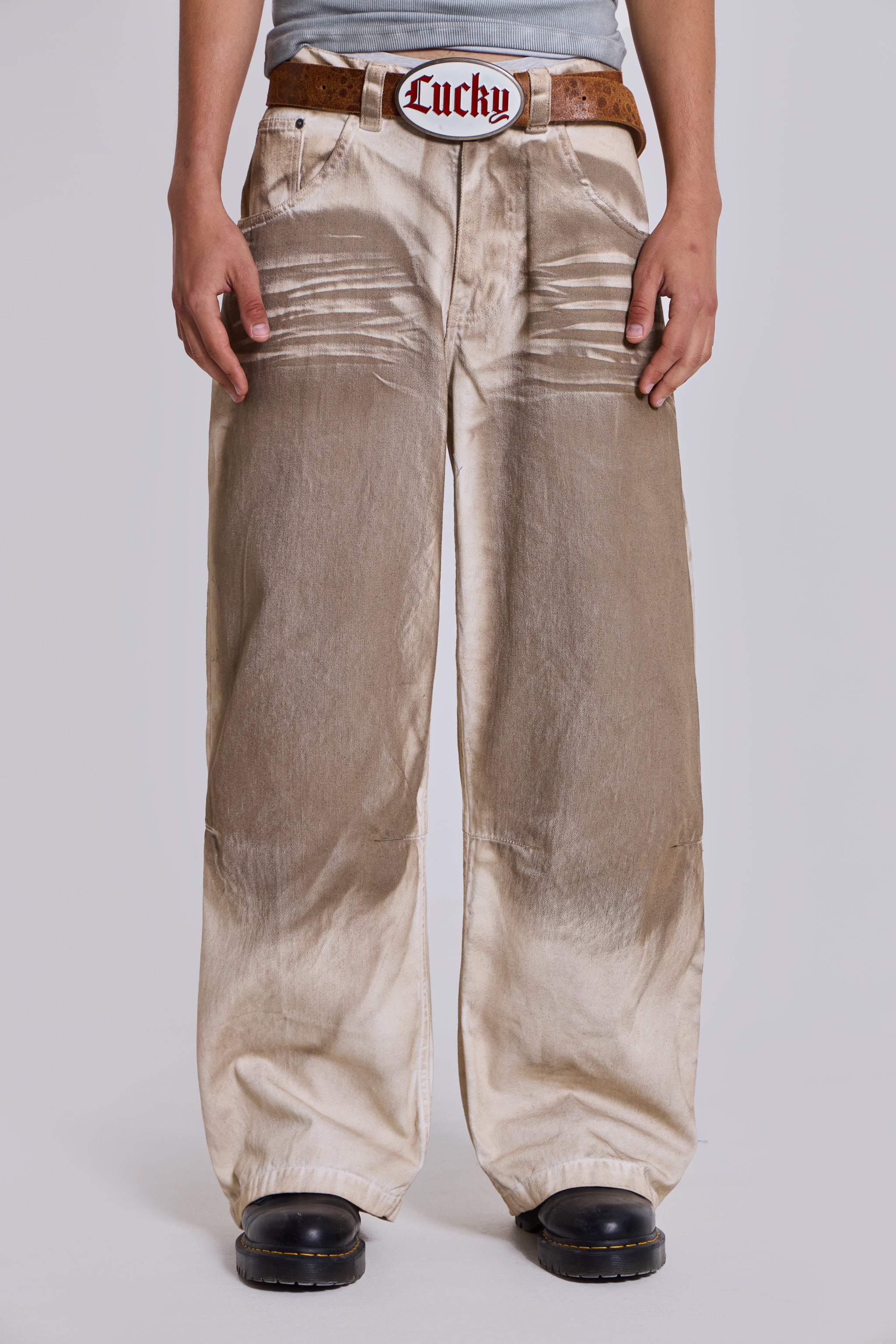 Sand Oil Wash Colossus Jeans