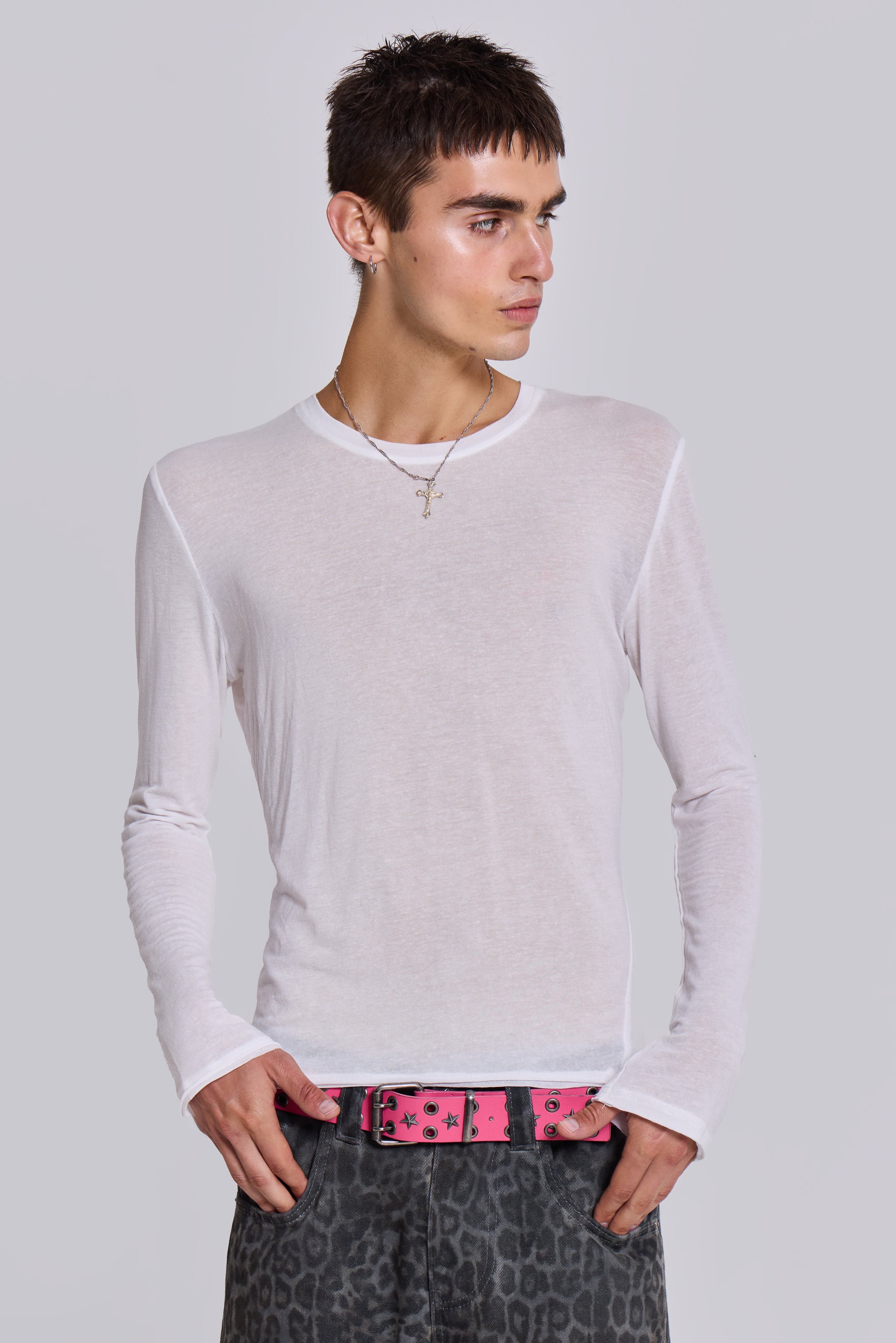 White Mist Long Sleeve Top