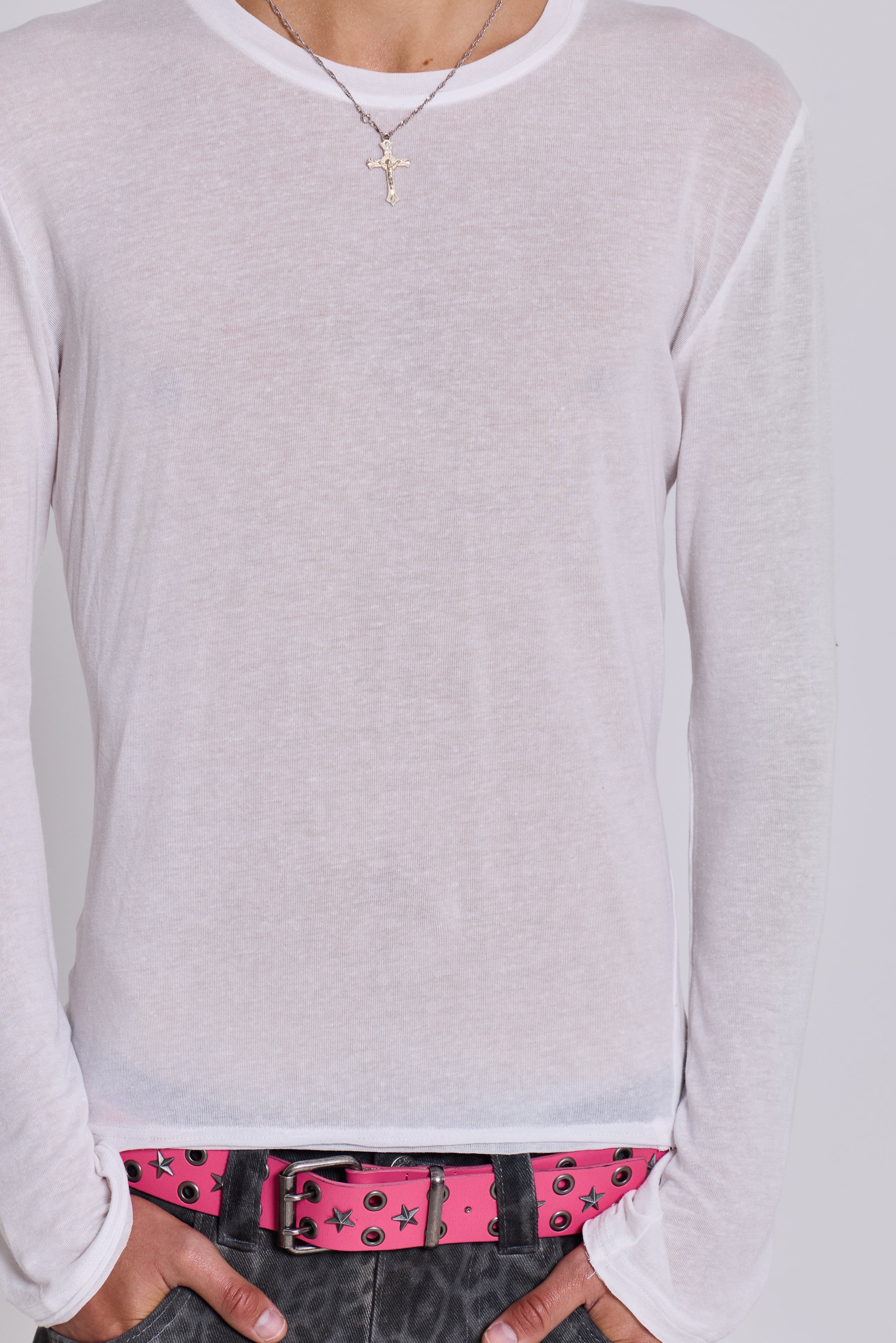 White Mist Long Sleeve Top