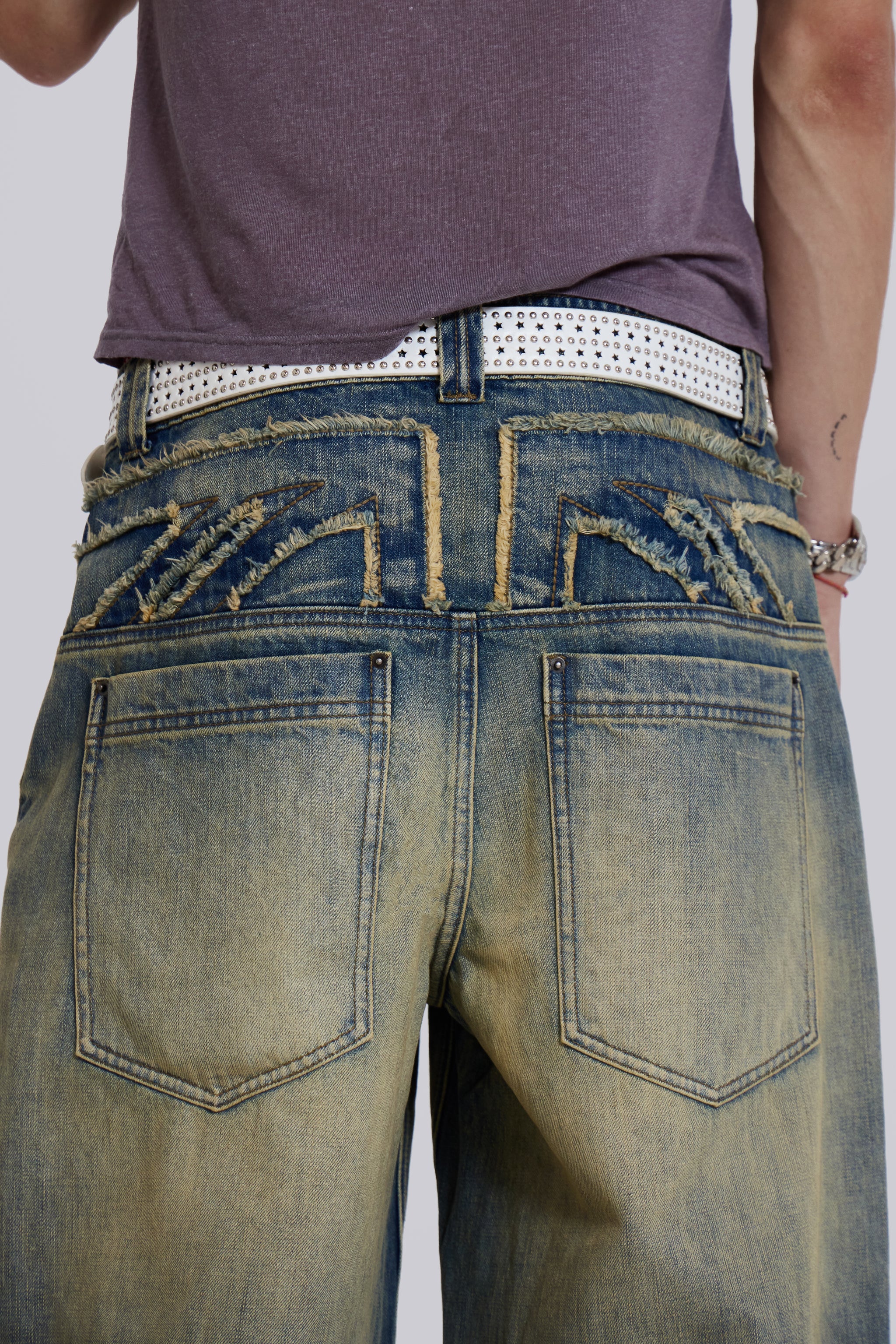 Union Jack Low Rise Colossus Jeans | Jaded London