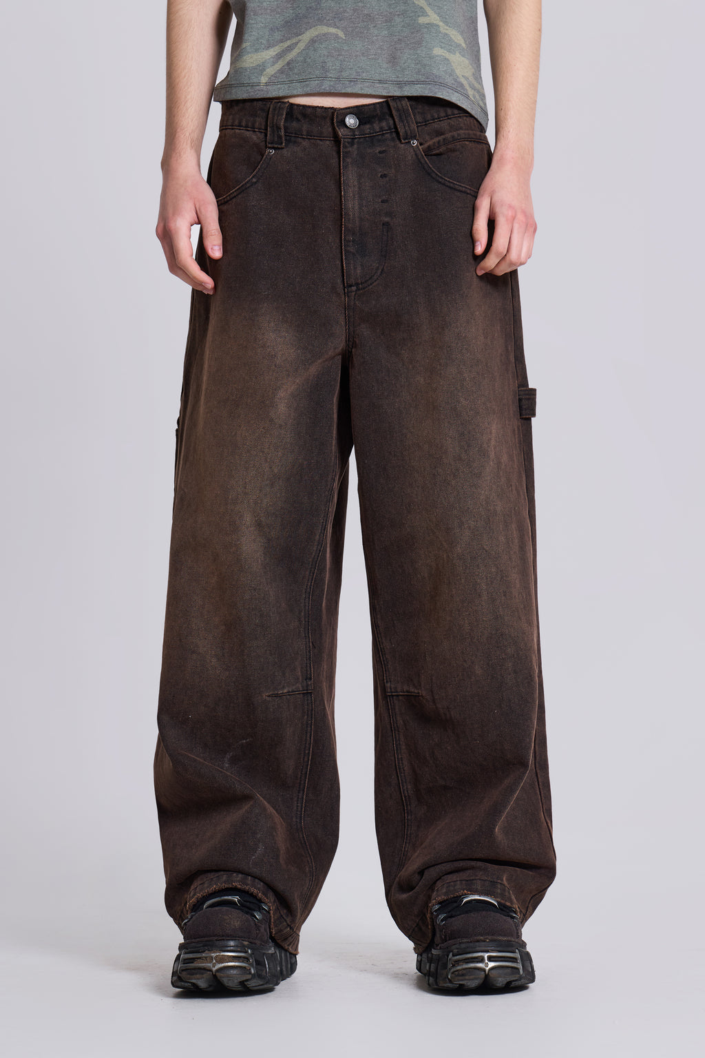 Brown Extreme Baggy Carpenter Jeans