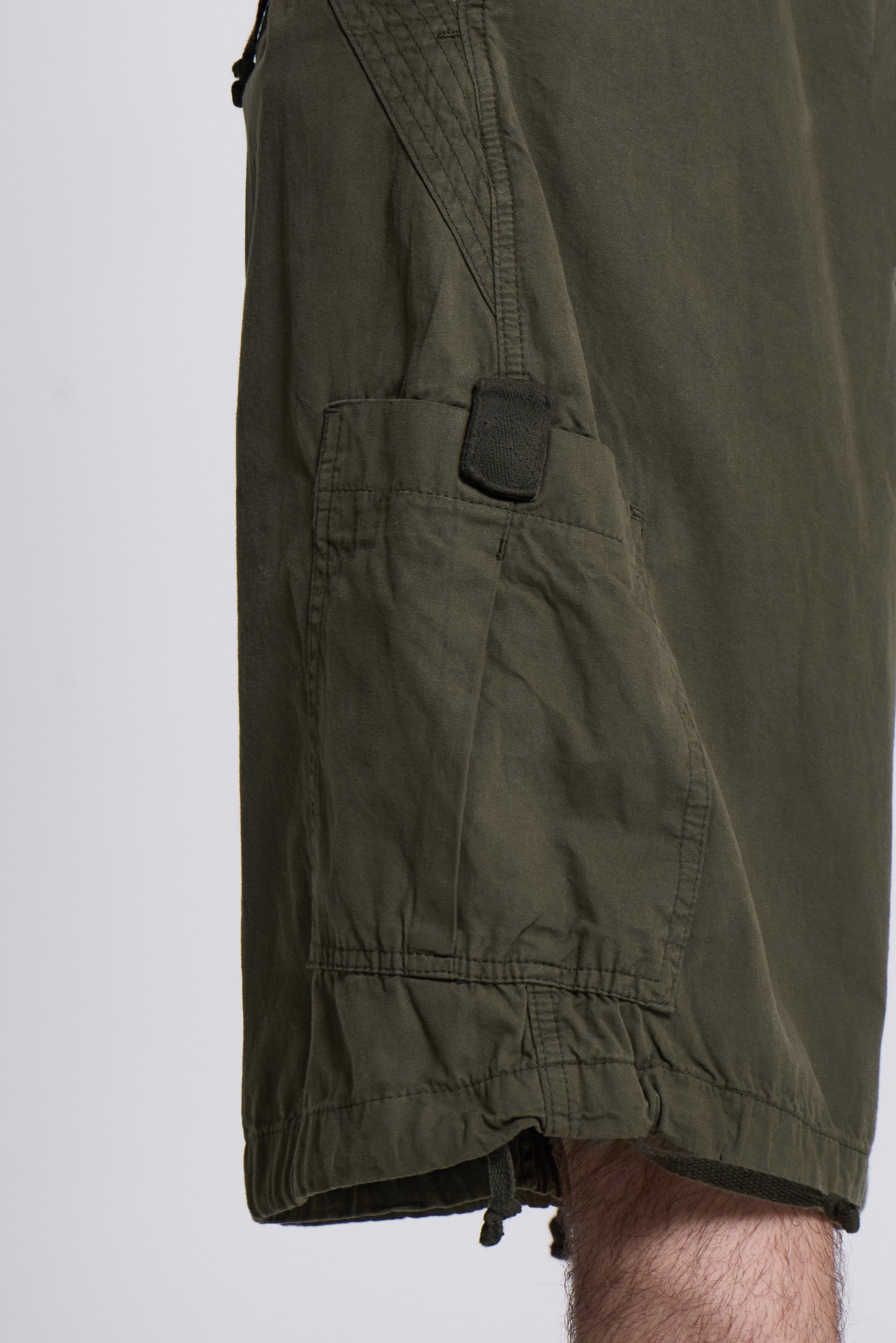 Khaki Parachute Cargo Shorts