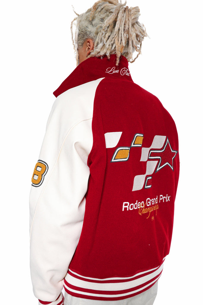 Red Rodeo Varsity Jacket
