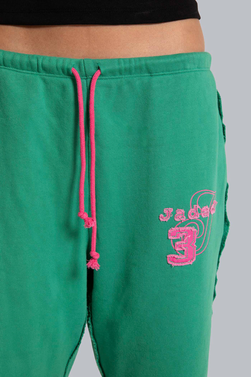Cleo Slouchy Jogger Shorts in Green