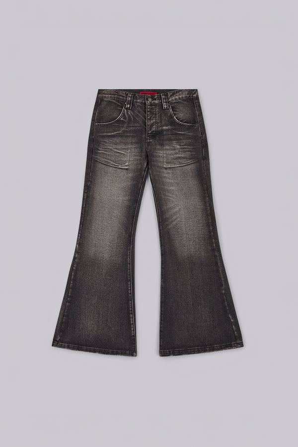 Washed Black Blaze Flared Jeans