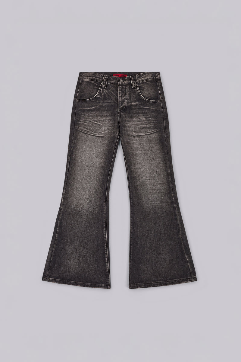 Washed Black Blaze Flared Jeans