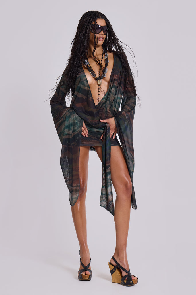 jaded london aria mesh plunge dress Jaded London Aria Dress by Jaded London
