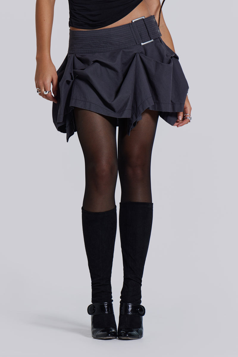 Nyla Asymmetric Tucked Mini Skirt | Jaded London