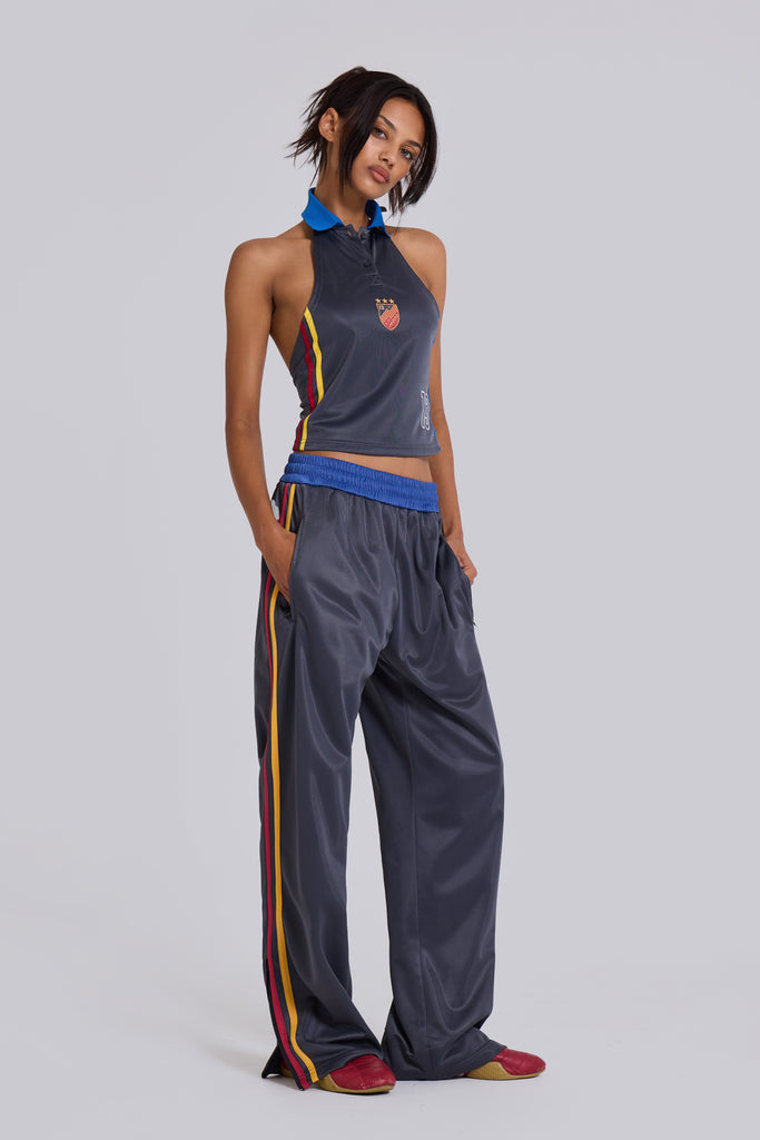 Halter Football Pitchside Football Halter Polo Top | Jaded London | Clothing