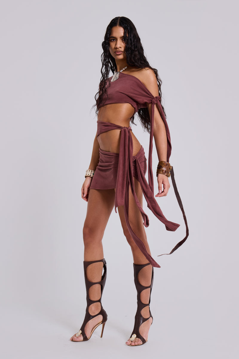 Mena Asymmetric Mini Dress in Sienna | Jaded London | Clothing Mena Asymmetric Mini Dress in Sienna | Jaded London | Clothing