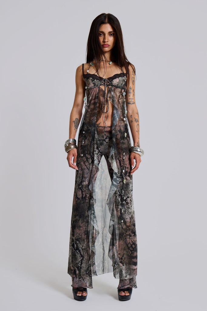 Snake Laced Mesh Trousers