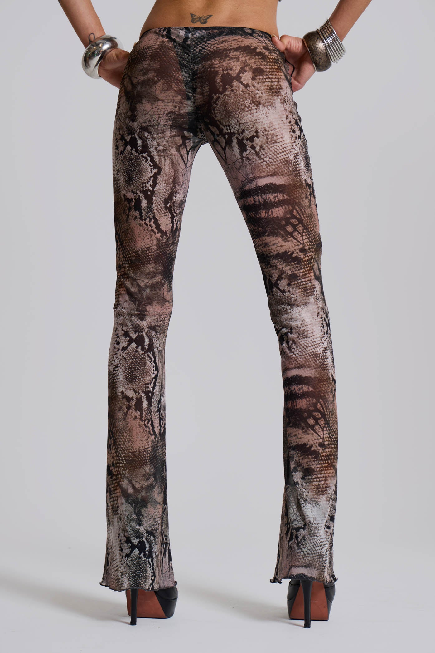 Snake Laced Mesh Trousers