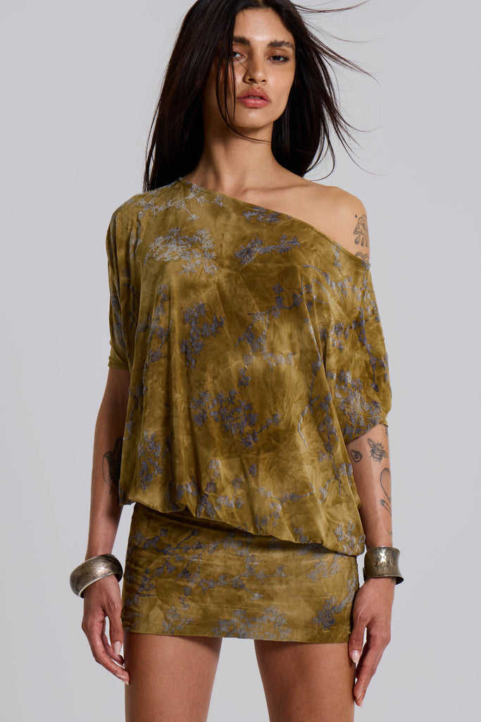 Shop Ophidian Devore Backless Mini Dress | Jaded London