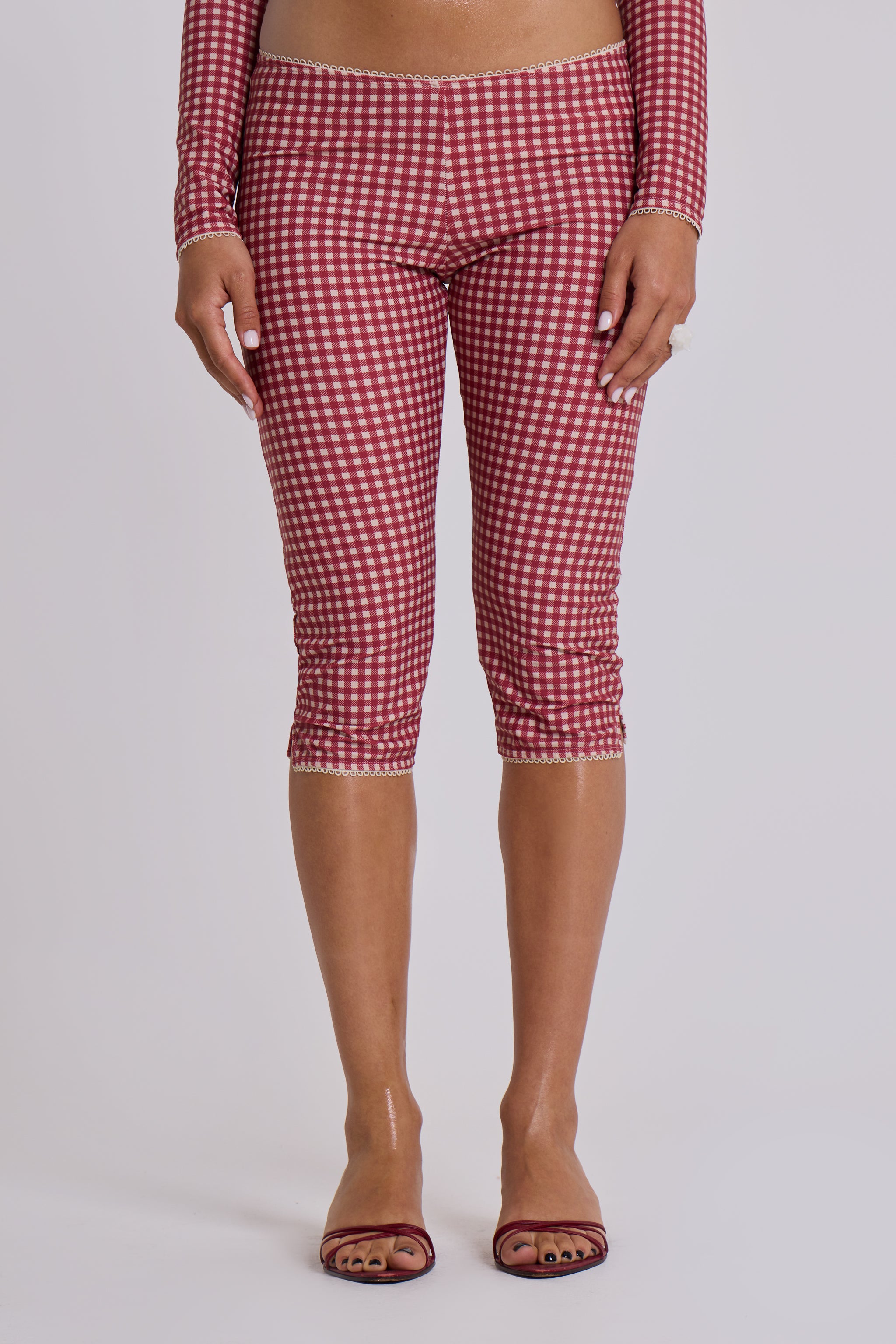 Freda Gingham Swim Capri Trousers