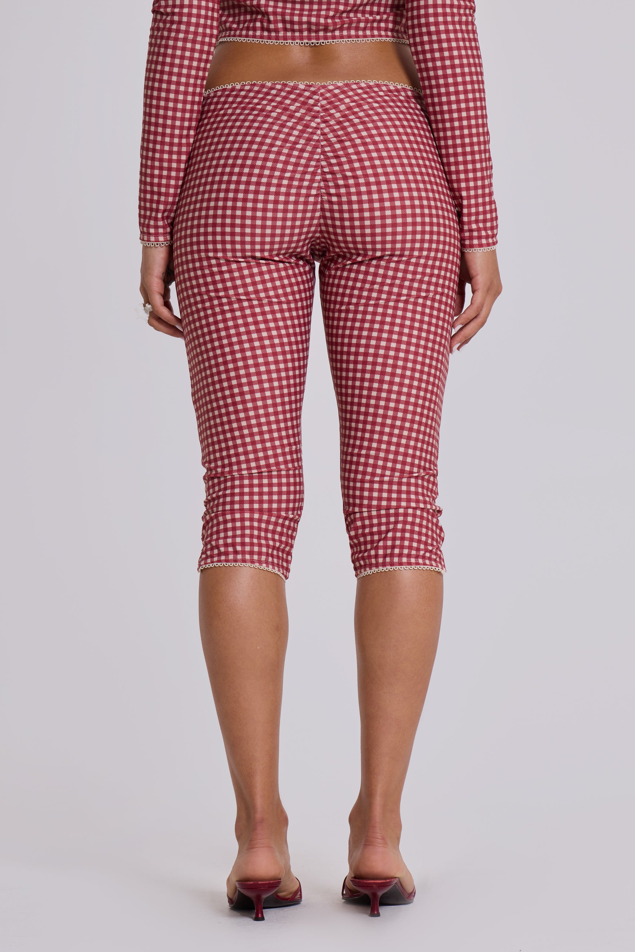 Freda Gingham Swim Capri Trousers