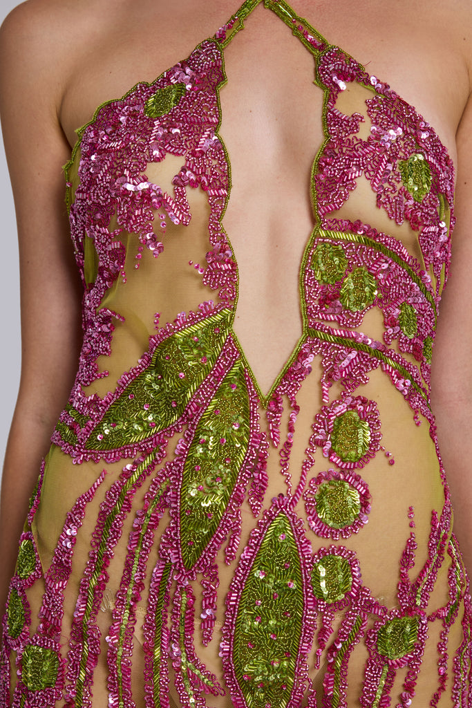 Satine Hand-beaded Mini Dress | Jaded London | Clothing