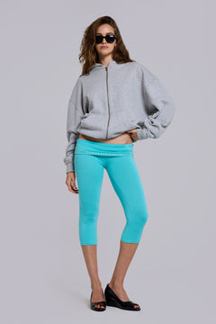 Grey Marl Oversized Monster Hoodie - M / Grey
