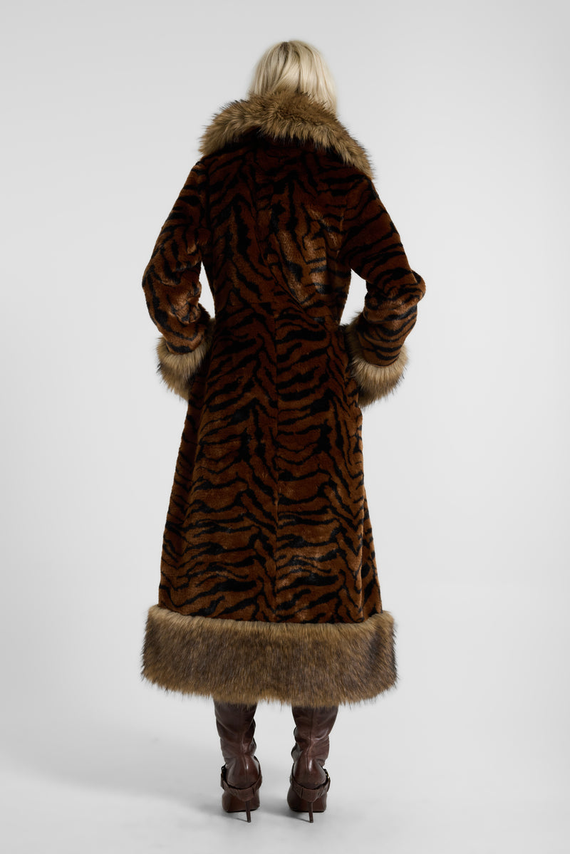 Eremica Tiger Faux Fur Coat