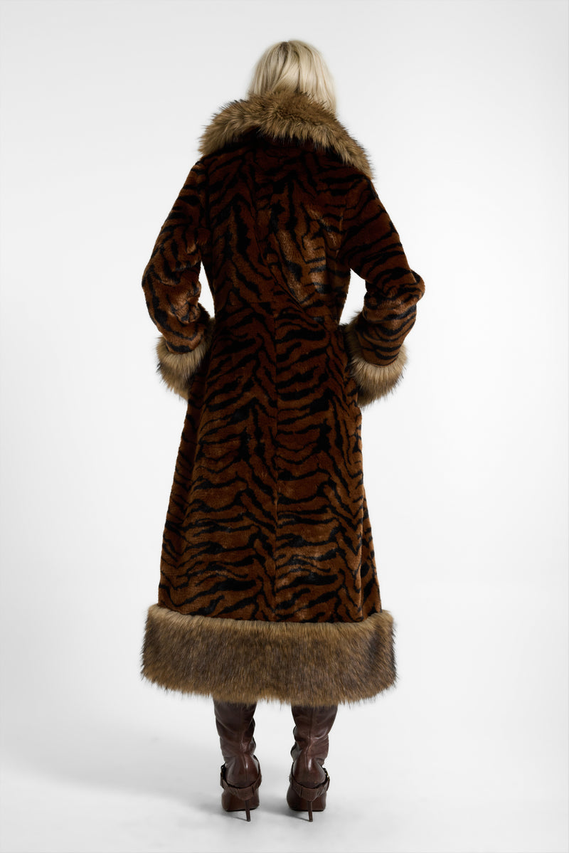 Eremica Tiger Faux Fur Coat