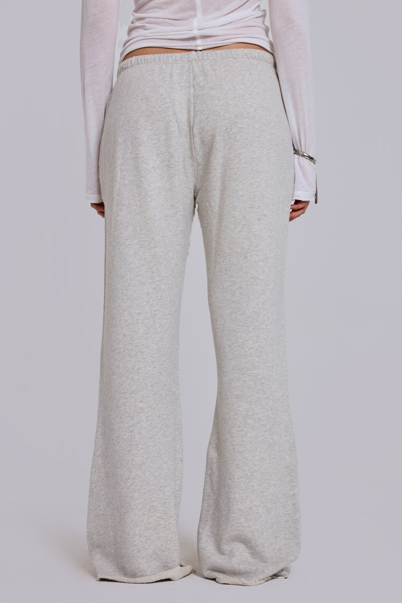 Cleo Slouchy Bootcut Jogger in Grey Marl
