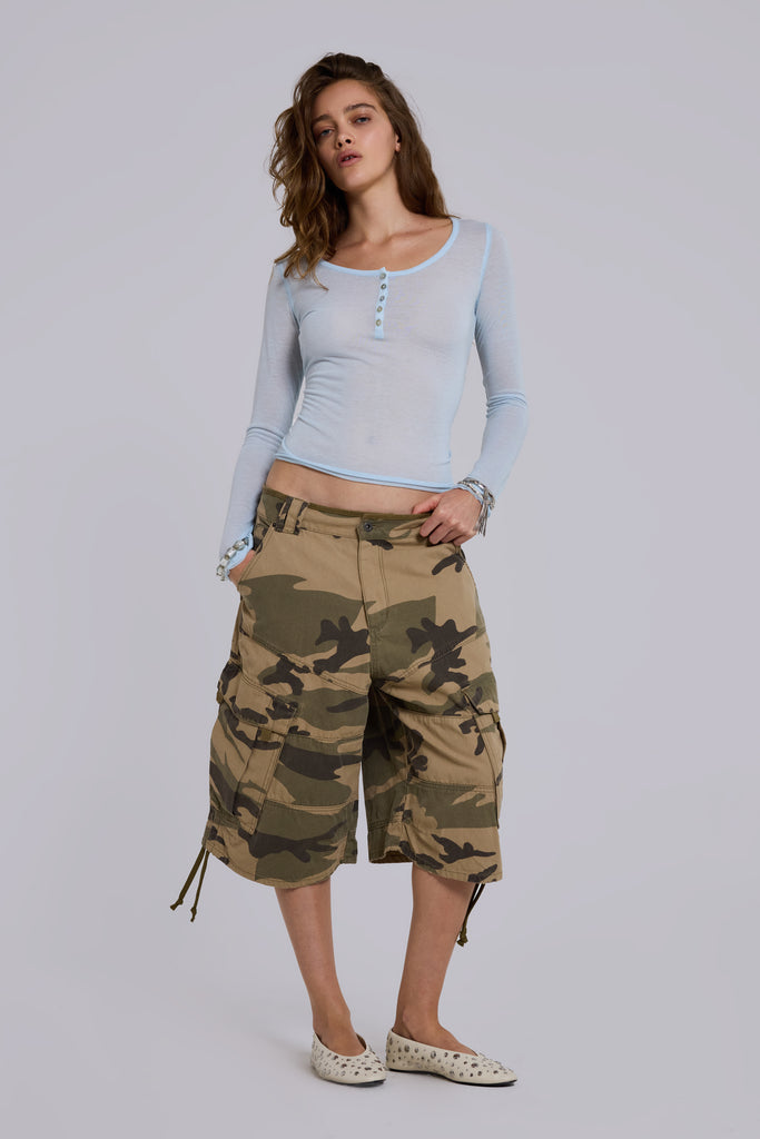 Faded Camo Cadet Shorts | Jaded London | Clothing