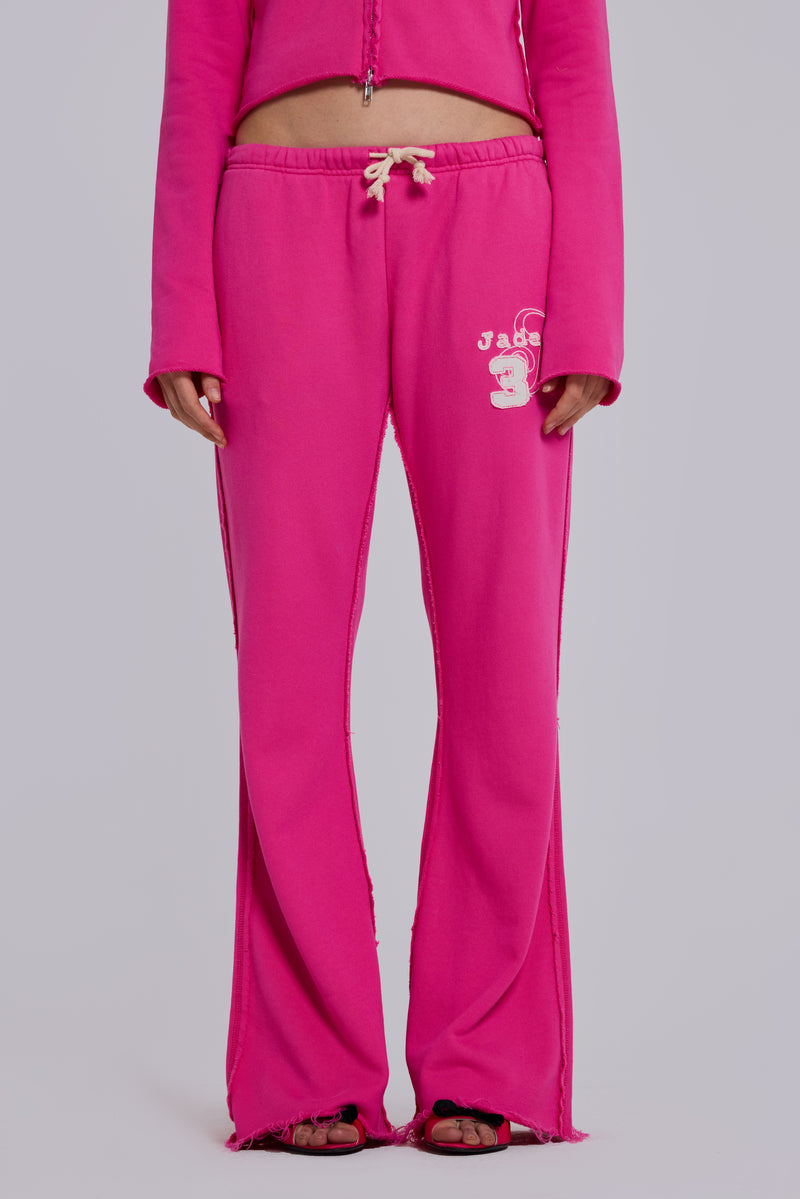 Cleo Slouchy Bootcut Jogger in Pink
