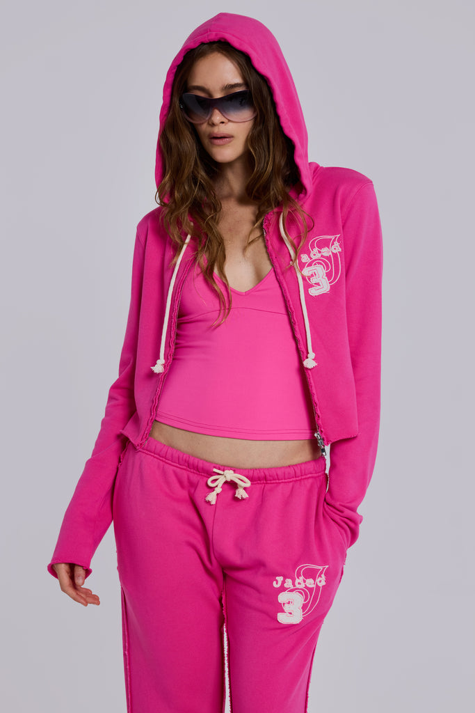 Cleo Slouchy Bootcut Jogger in Pink