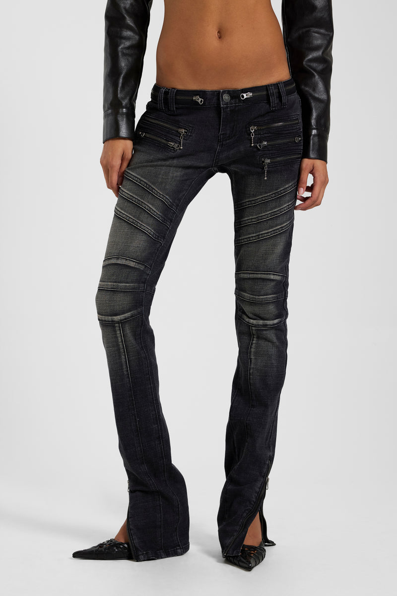 Ardor Seamed Jeans in Washed Black