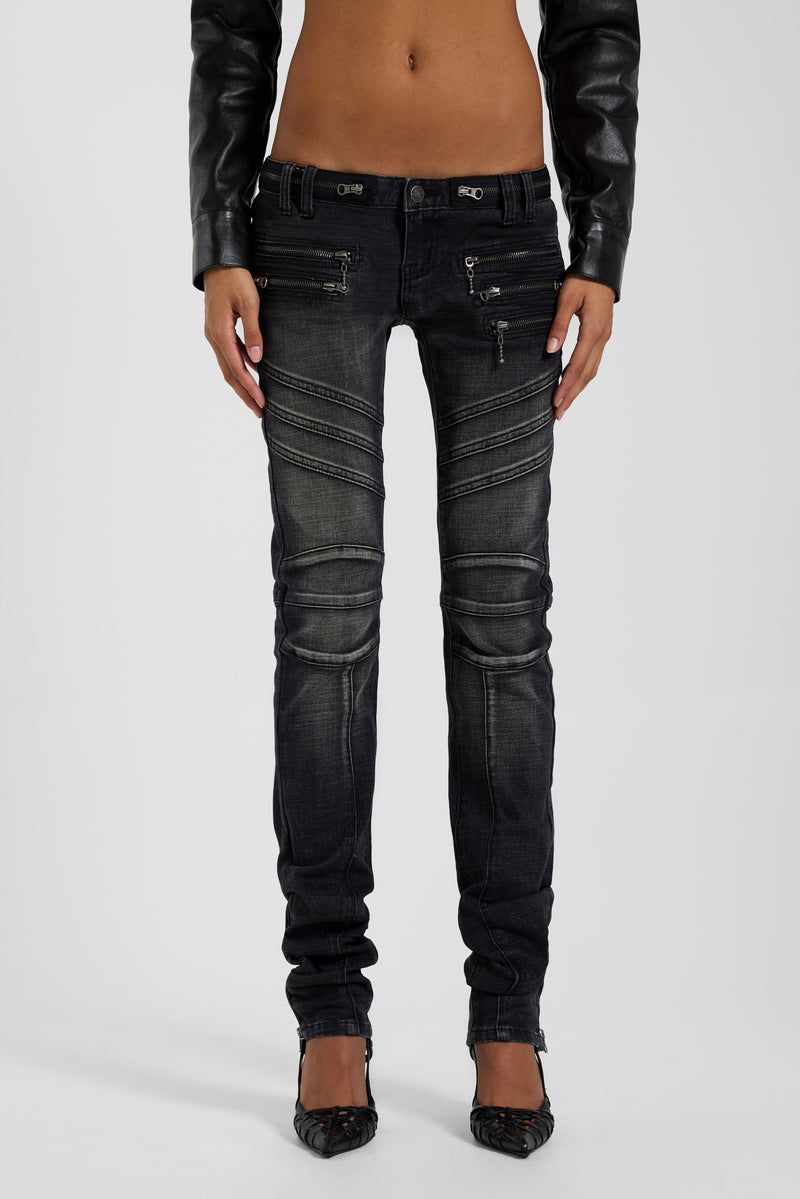 Ardor Seamed Jeans in Washed Black
