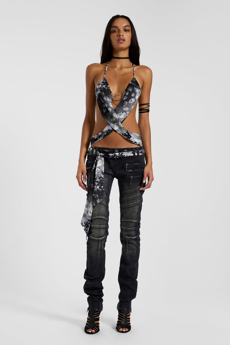 Ardor Seamed Jeans in Washed Black