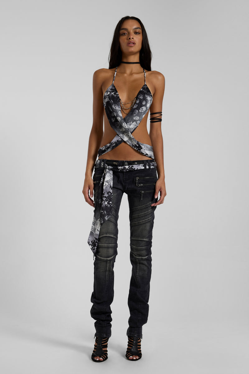 Ardor Seamed Jeans in Washed Black