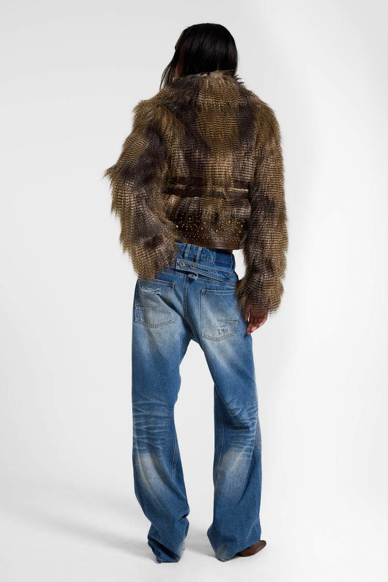 Imber Studded Faux Fur Jacket