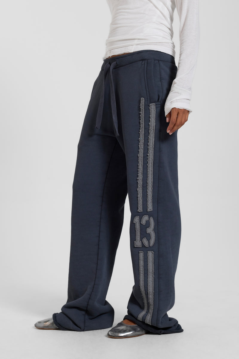 13 Stripe Bootcut Jogger in Navy