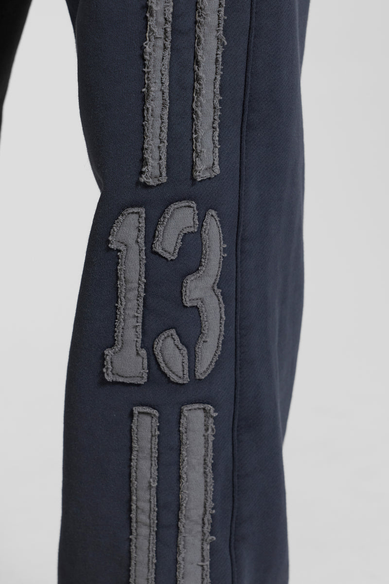 13 Stripe Straight Jogger in Charcoal
