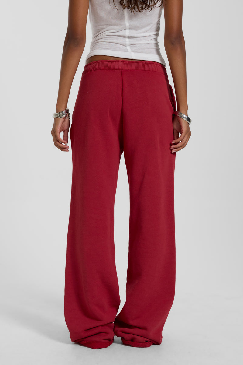 13 Stripe Bootcut Jogger in Red
