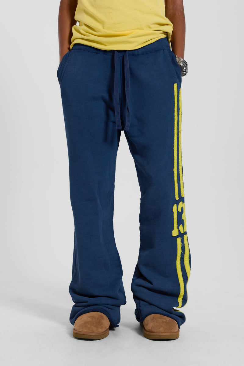 13 Stripe Bootcut Jogger in Navy