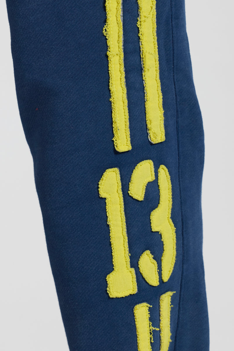 13 Stripe Bootcut Jogger in Navy