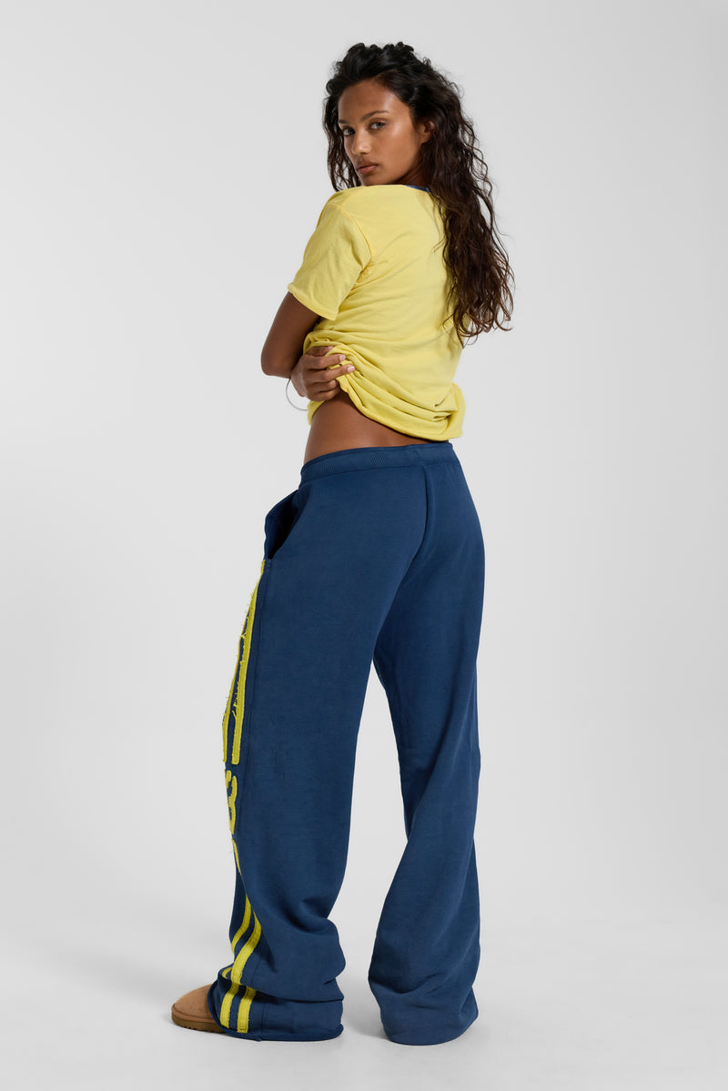 13 Stripe Straight Jogger in Navy