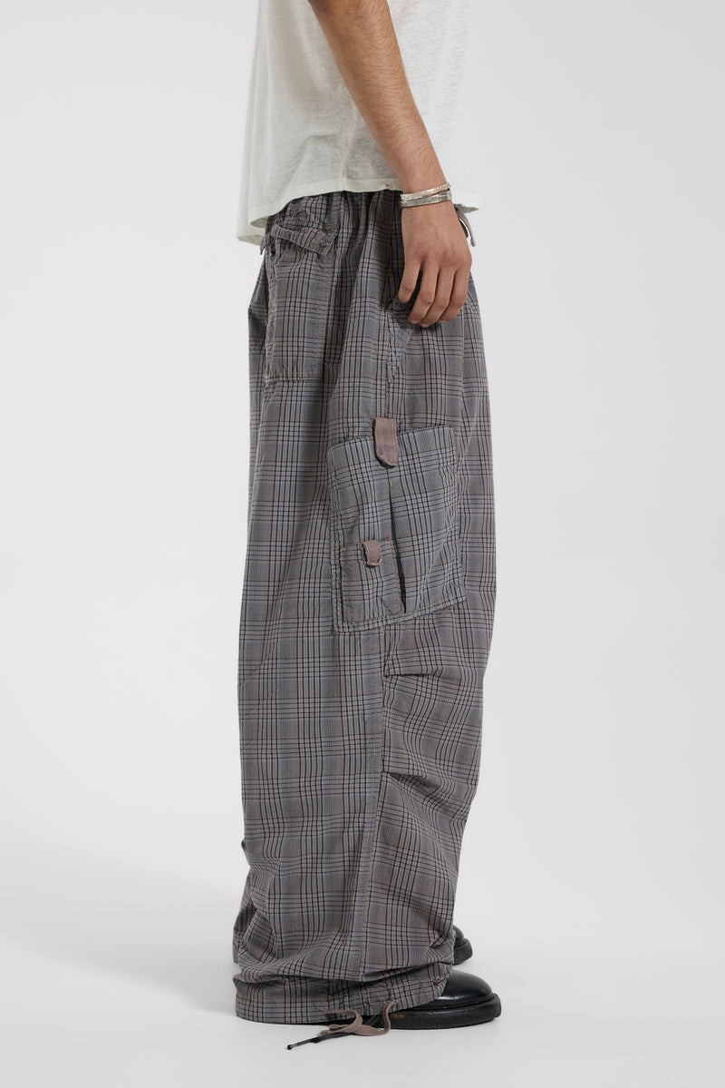 Parachute Pants in Grey Check - JMCP7112_F2